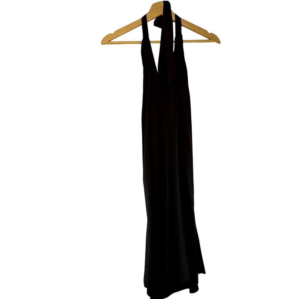NWT Hello Molly slip dress halter neckline women's size XL satin black mini